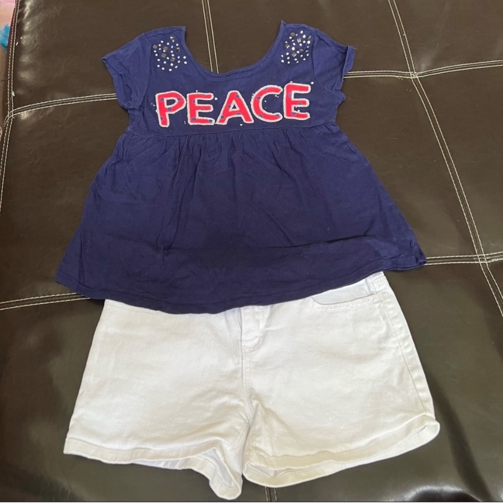 Justice Outfit Shorts and Shirt